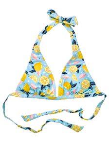 Haut de bikini triangulaire rigolo Citrons d'été