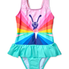 Maillot de bain rigolo pour filles Papillon arc-en-ciel