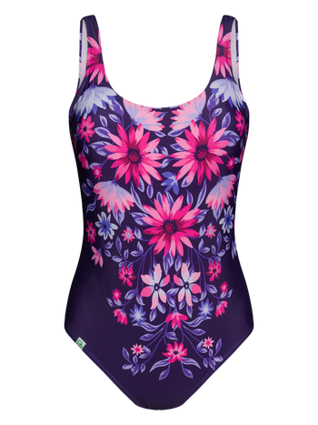 Maillot de bain une pièce rigolo pour femmes Esprit des fleurs