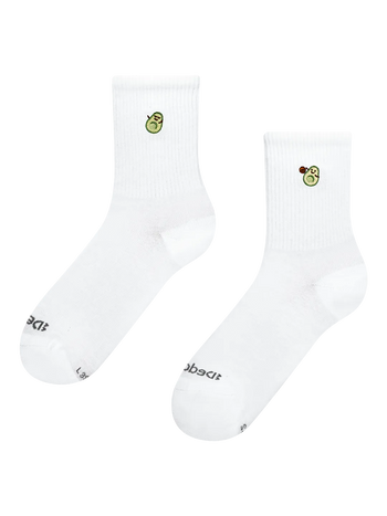 Chaussettes mi-mollet côtelées Playful Avocados