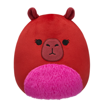 Peluche Squishmallows de 20 cm Marcia le capybara marron au ventre duveteux
