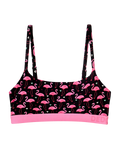 Bralette rigolote en modal pour femmes Cœurs et Flamants roses