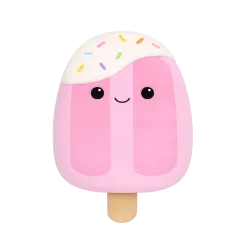 Peluche Squishmallows de 13 cm Em, la sucette glacée au chewing-gum et aux pépites