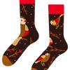 Chaussettes chaudes rigolotes Oiseau perché sur une branche