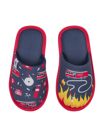 Pantoufles rigolotes pour enfants Sapeur-pompier