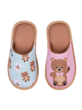 Pantoufles rigolotes pour enfants Ours en peluche