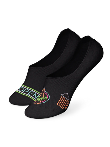 Chaussettes invisibles rigolotes Bière néon