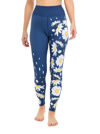 Legging de sport rigolo Marguerites de printemps