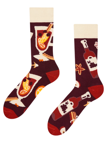 Chaussettes chaudes rigolotes Vin chaud