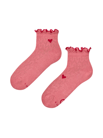 Chaussettes cutecore Cœurs rouges