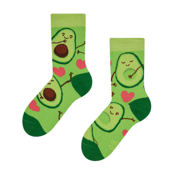 Chaussettes rigolotes pour enfants Amour des avocats