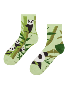 Chaussettes mi-mollet rigolotes Panda et bambou