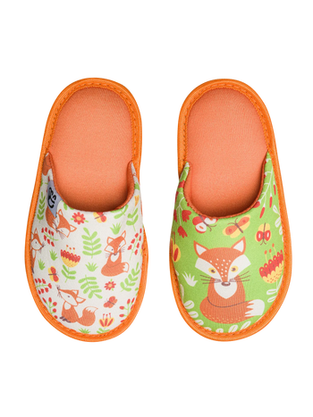 Pantoufles rigolotes pour enfants Renard et Papillons