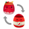 Peluche Squishmallows 2 en 1 de 13 cm Odion les nouilles chaudes rouges/Illia la Sriracha