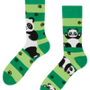Chaussettes rigolotes Panda et rayures