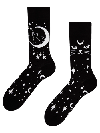Chaussettes rigolotes Chat mystique