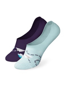 Chaussettes invisibles rigolotes Avions en papier et nuages