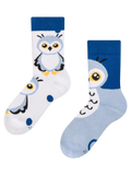Chaussettes chaudes rigolotes pour enfants Hibou des neiges
