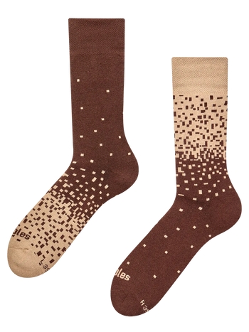 Chaussettes chaudes marron et beige