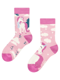 Chaussettes chaudes rigolotes pour enfants Licorne portant une écharpe