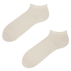 Socquettes beiges en fibres de bambou