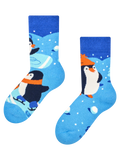 Chaussettes chaudes pour enfants Manchots patinant