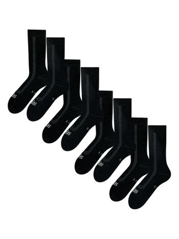 Lot de 4 paires de chaussettes bouclettes en laine mérinos noires