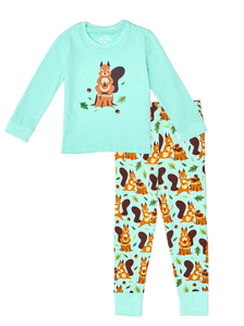 Pyjama rigolo pour enfants Écureuil dans les bois