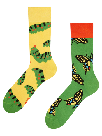Chaussettes rigolotes en fibres de bambou Papillon à queue d'hirondelle