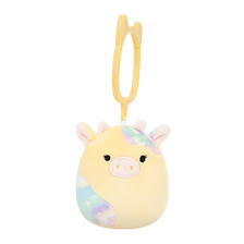 Porte-clés Squishmallows de 9 cm Rina la vache aux taches tie-dye