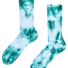 Chaussettes côtelées tie-dye émeraude