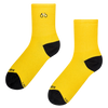 Chaussettes mi-mollet côtelées Cycliste en jaune