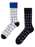 Chaussettes rigolotes en fibres de bambou Mots mêlés