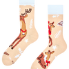 Chaussettes chaudes Cerf et biche de Noël