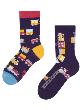 Chaussettes rigolotes pour enfants Trains
