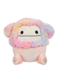 Peluche Squishmallows de 20 cm Diane la pêche Bigfoot avec des cheveux arc-en-ciel