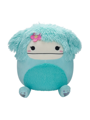 Peluche Squishmallows de 30 cm Joelle le Bigfoot avec une fleur