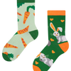 Chaussettes rigolotes pour enfants Lapin et carotte