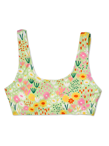 Haut de bikini de sport rigolo Jardin de fleurs