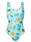 Maillot de bain une pièce rigolo pour femmes Coquillages