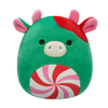 Peluche Squishmallows de 20 cm Ruben la vache verte au ventre tourbillonnant