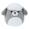 Peluche Squishmallows de 13 cm Arnold le chien de berger gris et blanc