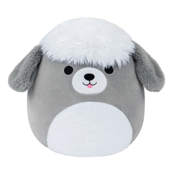 Peluche Squishmallows de 13 cm Arnold le chien de berger gris et blanc