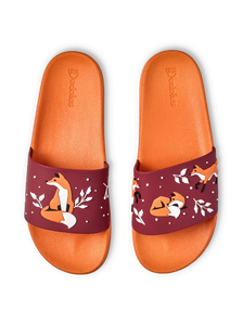 Sandales rigolotes Renard et feuilles