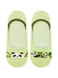 Chaussettes invisibles rigolotes Panda et bambou