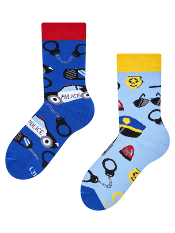 Chaussettes rigolotes pour enfants Policier
