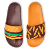 Sandales rigolotes Burger et frites