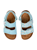 Sandales en liège pour enfants Petits coeurs et marguerites