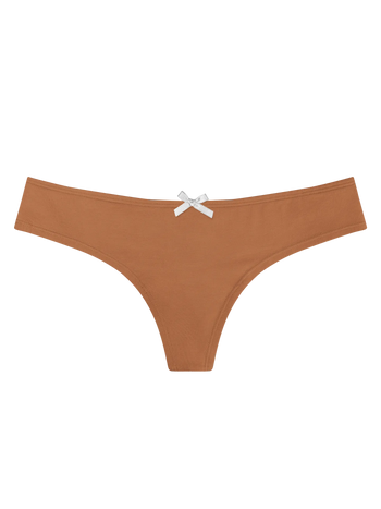 Culotte brésilienne brun noisette pour femmes