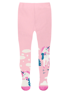 Collants antidérapants pour enfants Licorne avec une écharpe